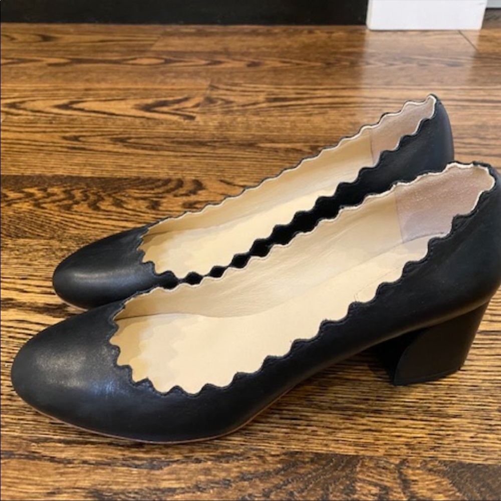 Chloe Scalloped Block Heel